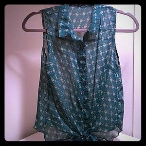 Mine - Green Sheer Blouse